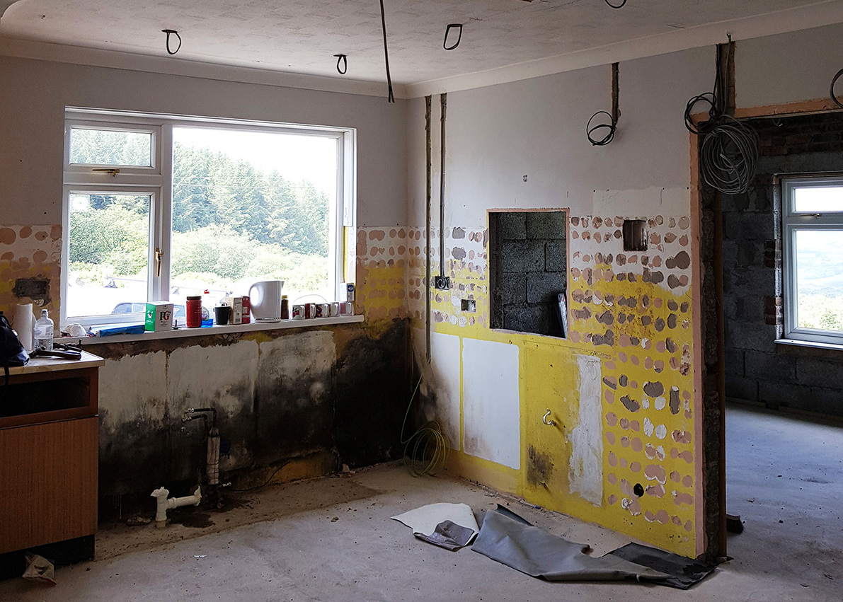 Kitchen stripped bare